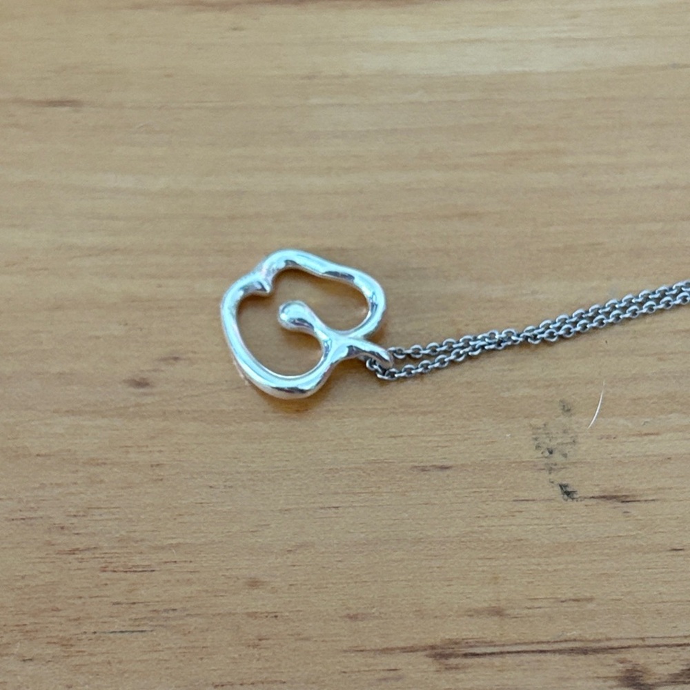 Tiffany & Co. Else Peretti Apple 15mm Necklace Pendant Sterling Silver 16" - Picture 7 of 14